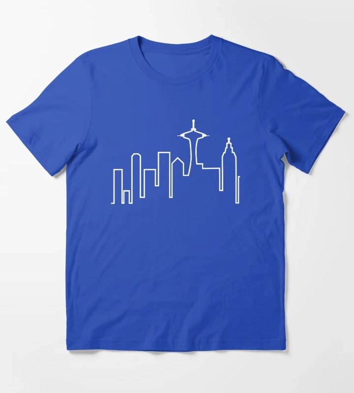 Seattle Skyline Frasier T-Shirt Blue