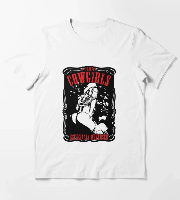 Sexy Reverse Cowgirl T-Shirt White