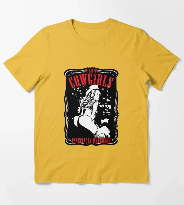 Sexy Reverse Cowgirl T-Shirt Yellow