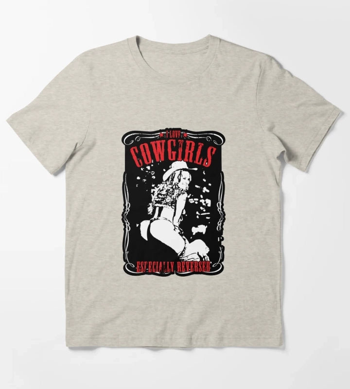 Sexy Reverse Cowgirl T-Shirt Cream