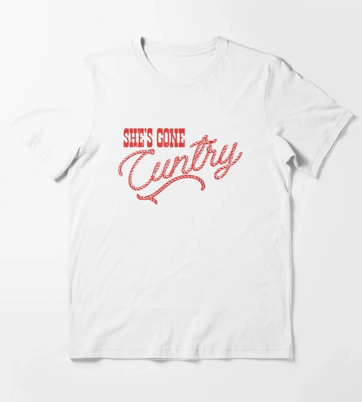 Shes Gone Cuntry T-Shirt White