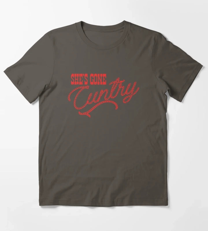 Shes Gone Cuntry T-Shirt Dark Grey