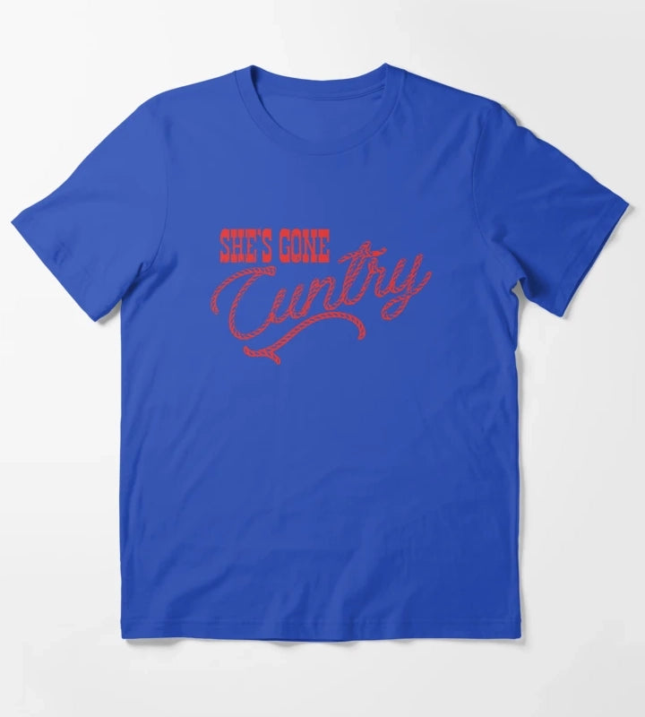 Shes Gone Cuntry T-Shirt Blue