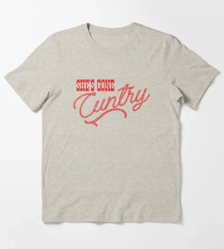 Shes Gone Cuntry T-Shirt Cream