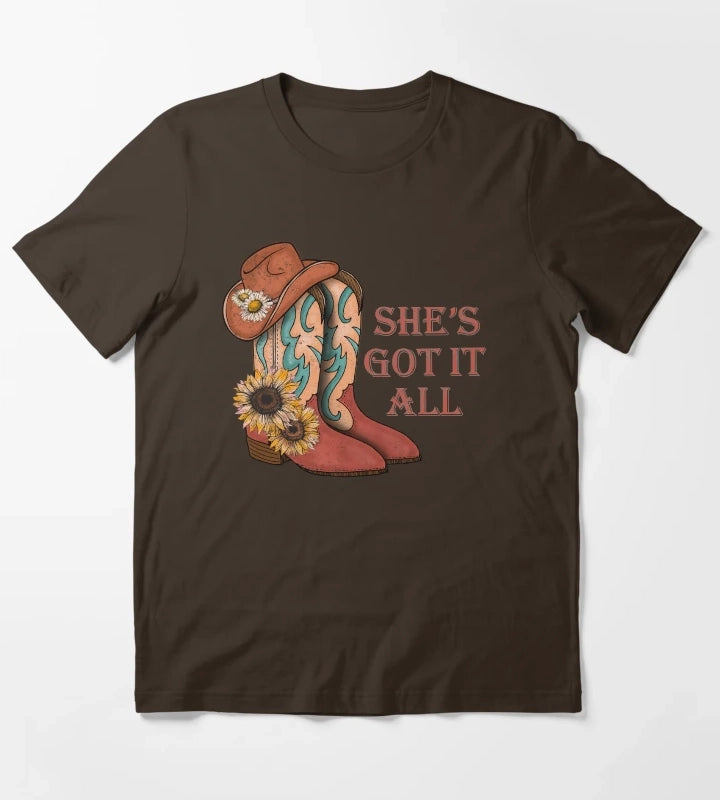 Shes Got It All T-Shirt Brown