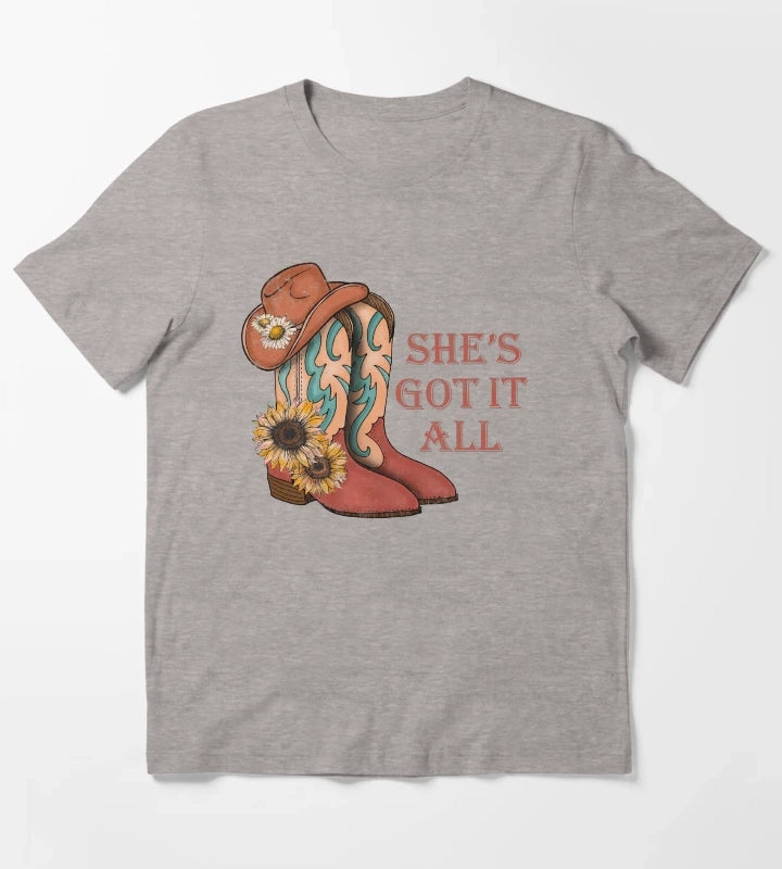 Shes Got It All T-Shirt Heather Grey