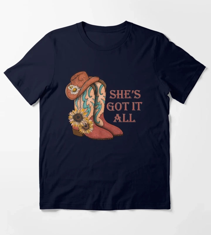 Shes Got It All T-Shirt Navy