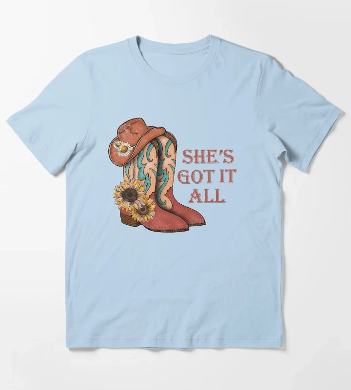 Shes Got It All T-Shirt Sky Blue
