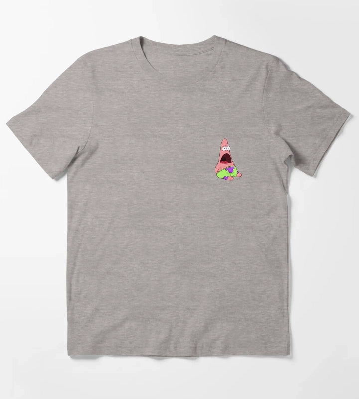Shocked Patrick T-Shirt Heather Grey