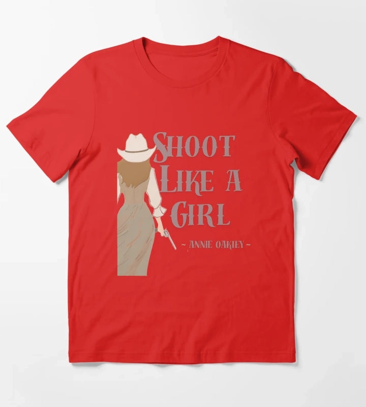 Shoot like a girl Annie Oakley T-Shirt Red