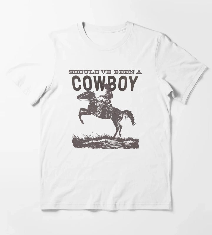Shouldve Been a Cowboy Toby Lyrics T-Shirt White