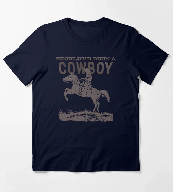 Shouldve Been a Cowboy Toby Lyrics T-Shirt Navy