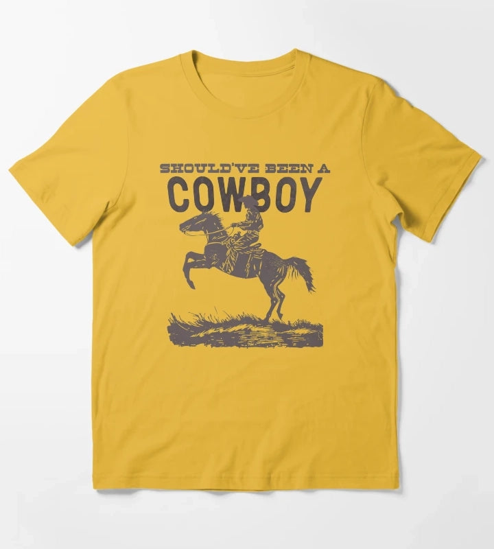 Shouldve Been a Cowboy Toby Lyrics T-Shirt Yellow
