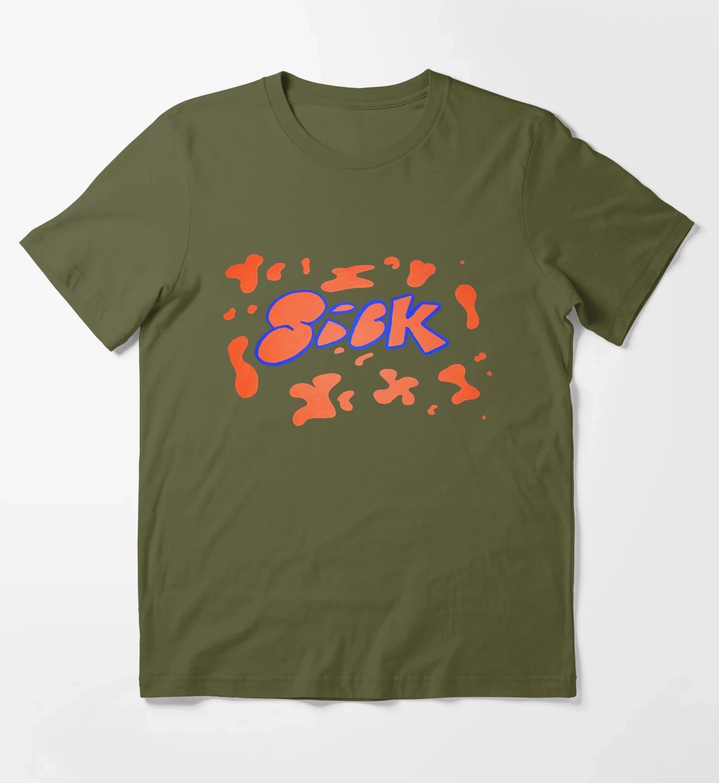 Sick Splatter T-Shirt Olive Green