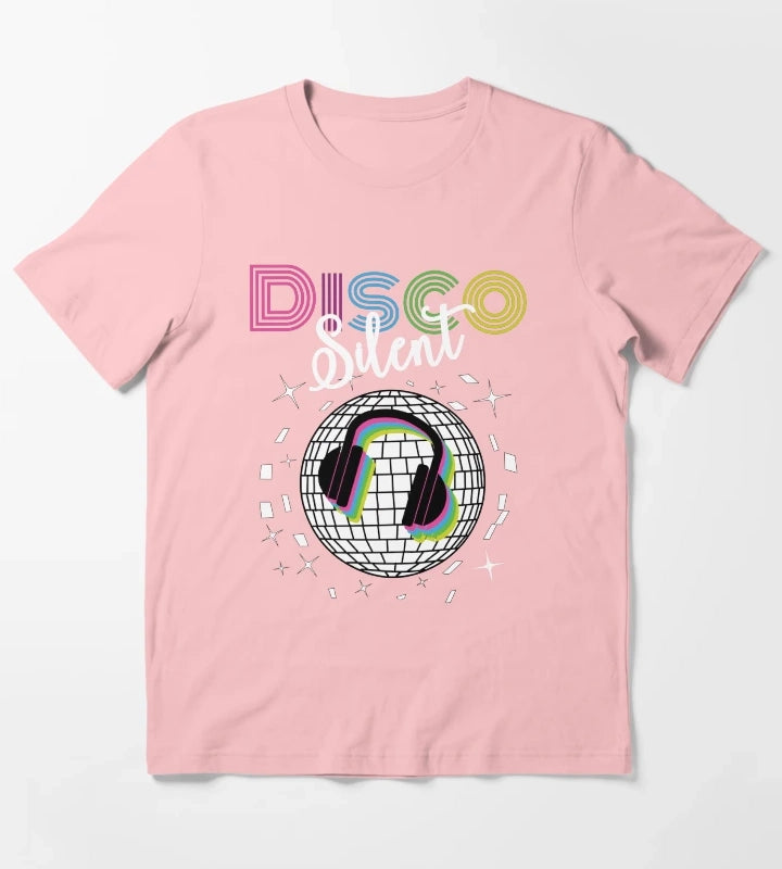 Silent Disco Headphones 70s Silent Party Themed T-Shirt Dark Grey