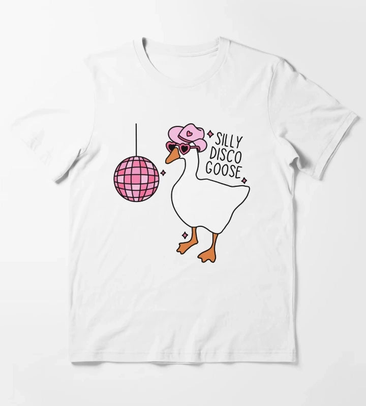 Silly Disco Goose T-Shirt White