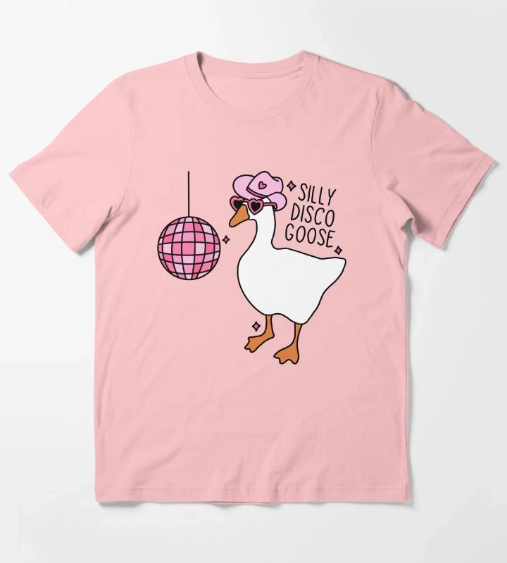 Silly Disco Goose T-Shirt Dark Grey