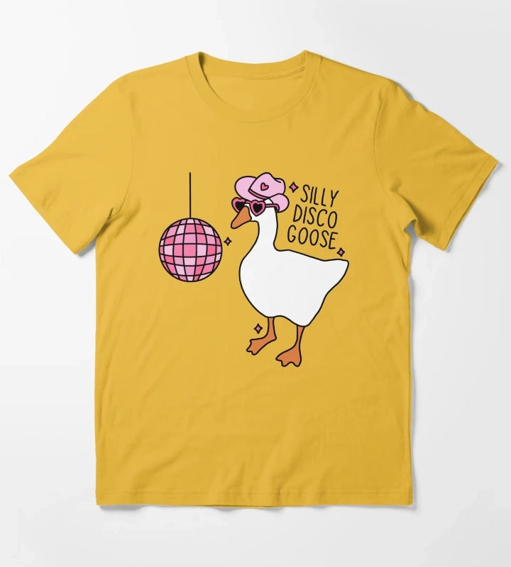 Silly Disco Goose T-Shirt Yellow