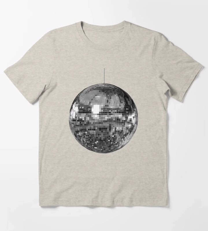 Silver Disco Ball T-Shirt Cream