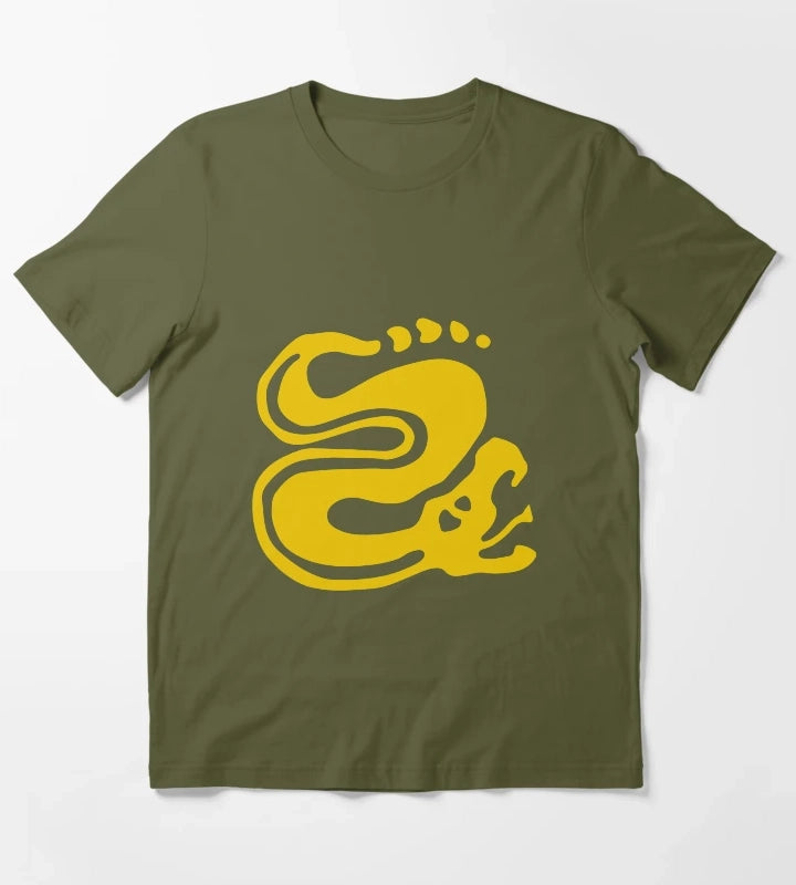 Silver Snakes T-Shirt Olive Green