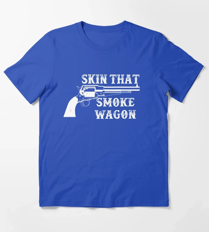 Skin That Smoke Wagon T-Shirt Blue