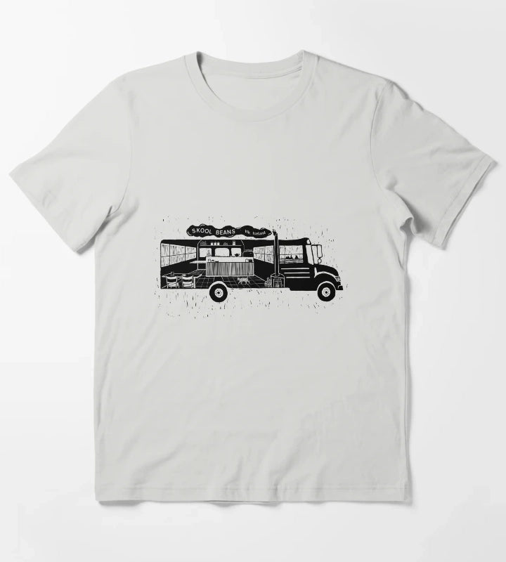 Skool Beans Cafe T-Shirt Light Grey