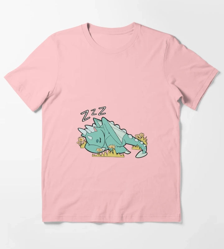 Sleeping Spark the Dragon Simple T-Shirt Dark Grey