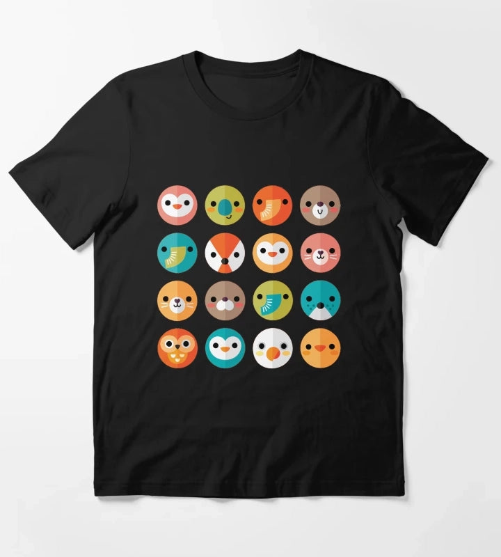 Smiley Faces Cute Animal Faces T-Shirt