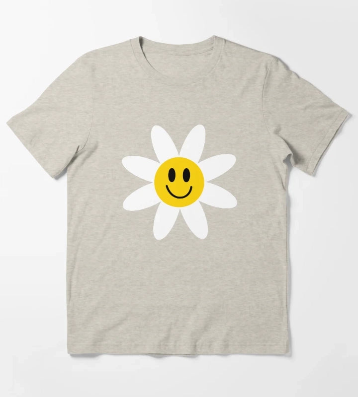 Smiling Daisies Blue T-Shirt Cream