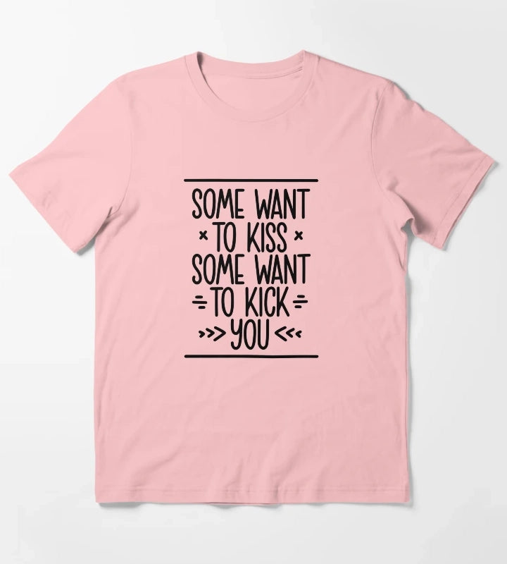 Some want to kiss T-Shirt Dark Grey