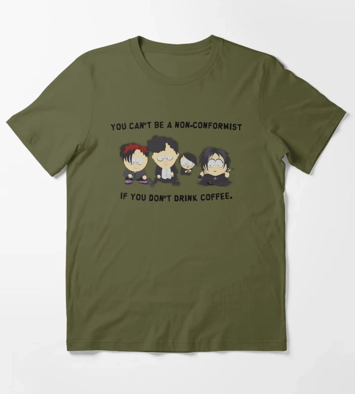 South Park Goth Kids T-Shirt Olive Green