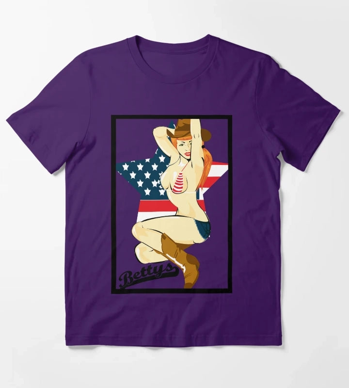 Southern Pin up T-Shirt Purple