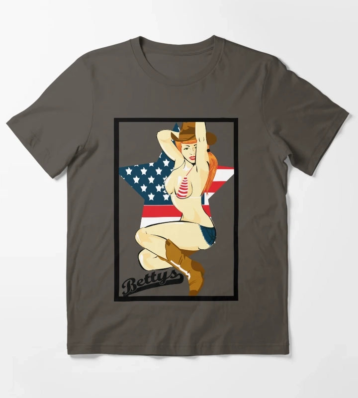 Southern Pin up T-Shirt Dark Grey