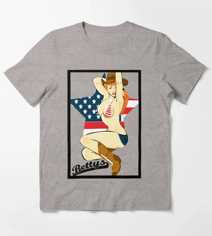 Southern Pin up T-Shirt Heather Grey
