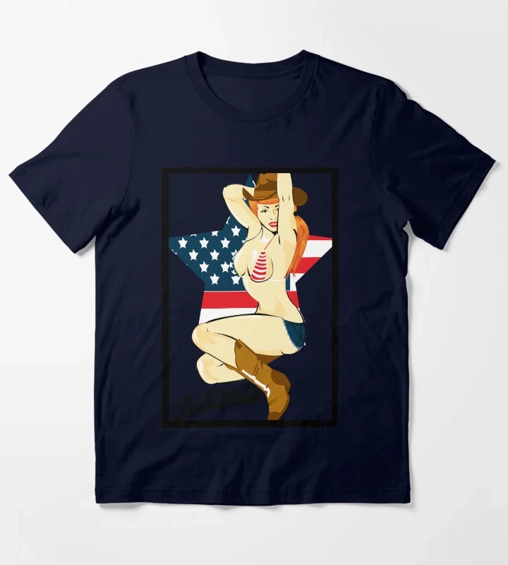 Southern Pin up T-Shirt Navy