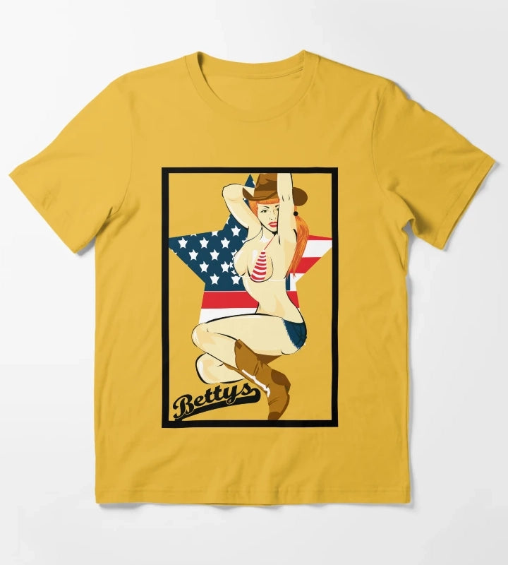Southern Pin up T-Shirt Yellow