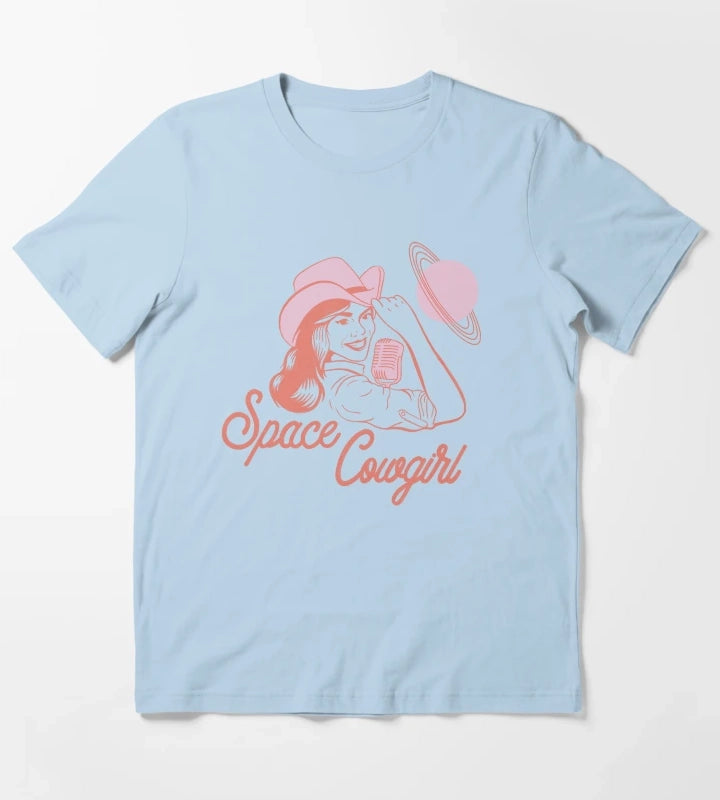 Space Cowgirl T-Shirt Sky Blue