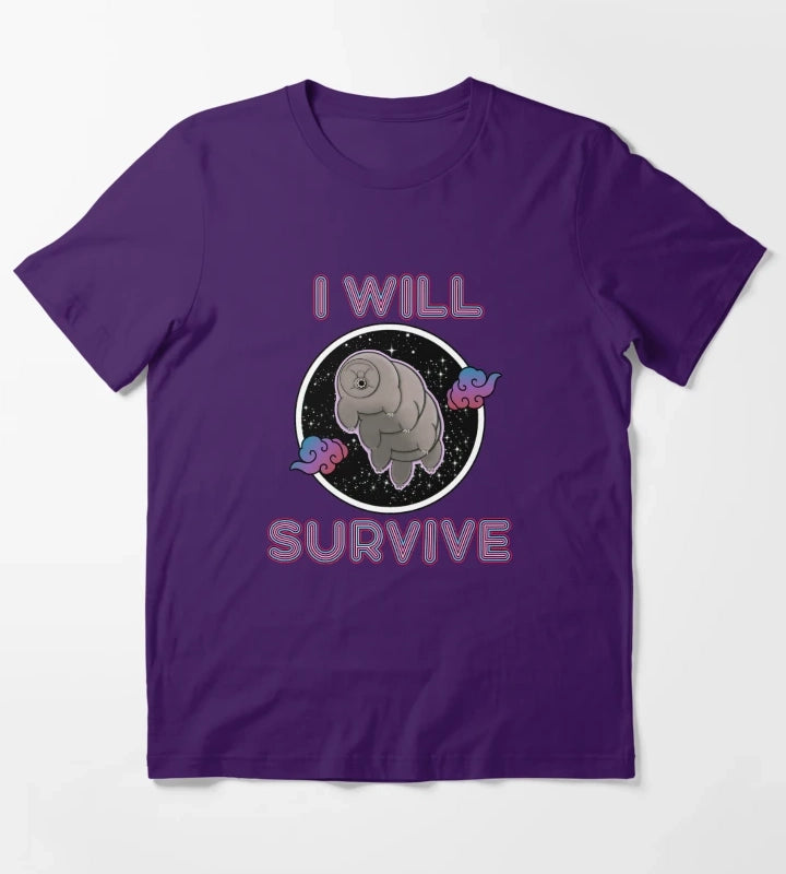 Space Disco Tardigrade T-Shirt Purple