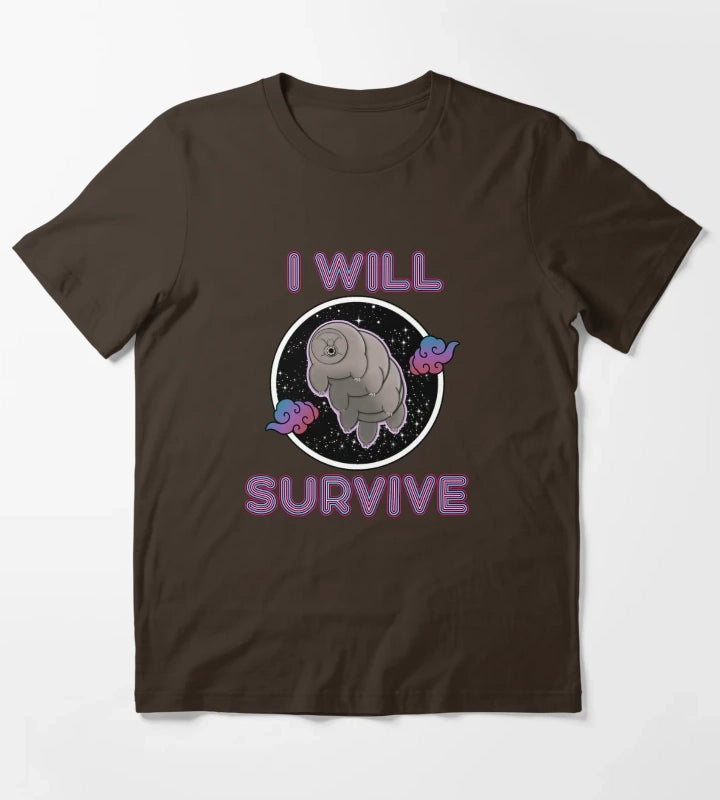 Space Disco Tardigrade T-Shirt Brown