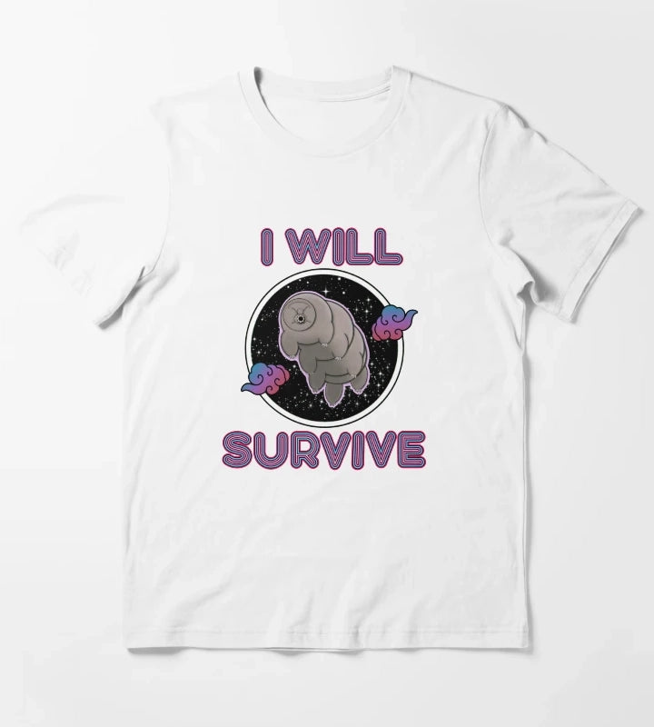 Space Disco Tardigrade T-Shirt White