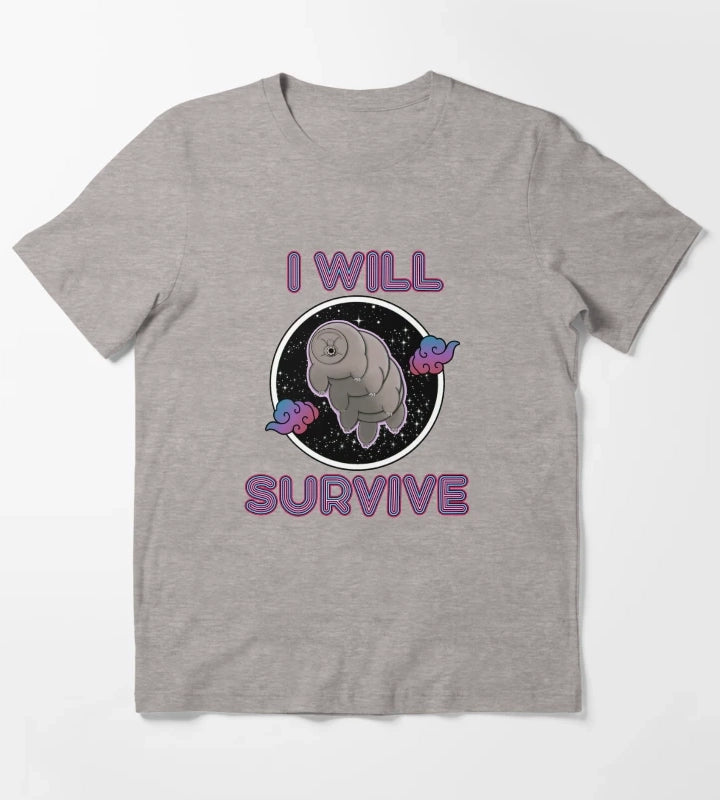 Space Disco Tardigrade T-Shirt Heather Grey