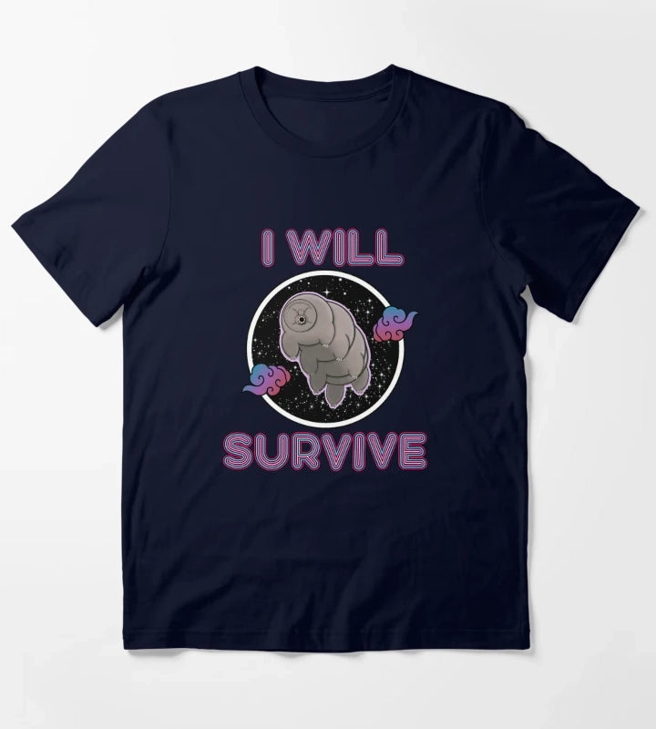 Space Disco Tardigrade T-Shirt Navy