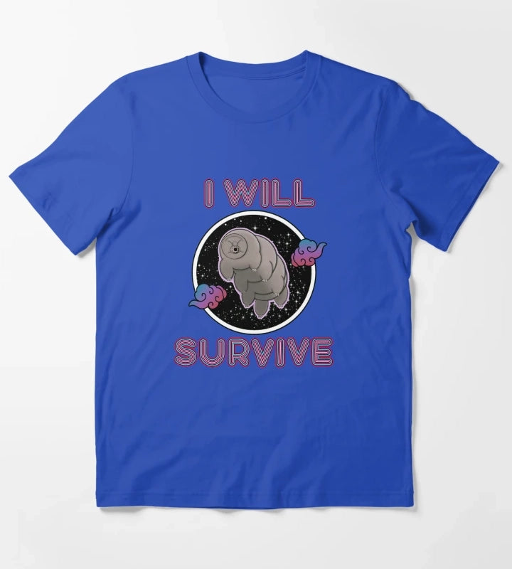 Space Disco Tardigrade T-Shirt Blue