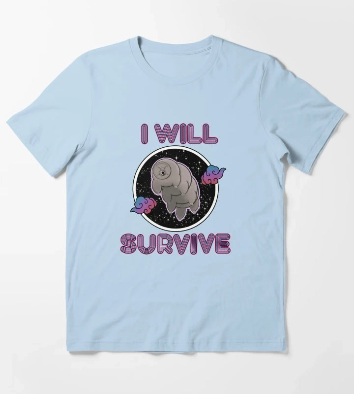 Space Disco Tardigrade T-Shirt Sky Blue