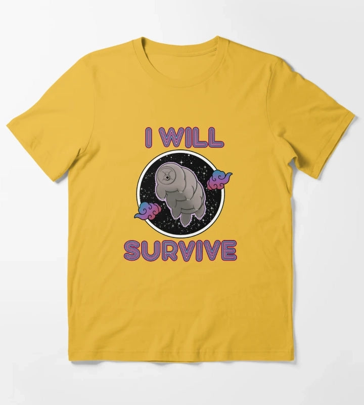 Space Disco Tardigrade T-Shirt Yellow