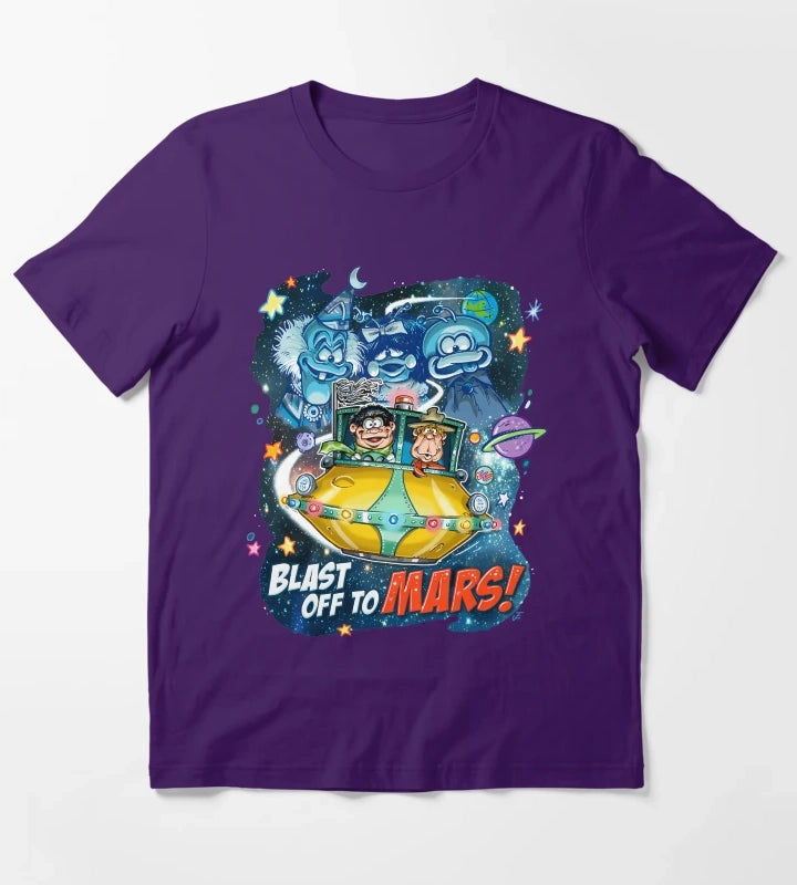 Space Explorer Heading to Red Planet T-Shirt Purple
