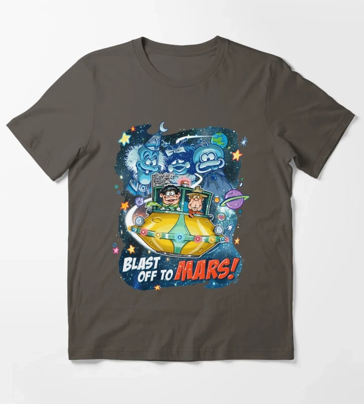 Space Explorer Heading to Red Planet T-Shirt Dark Grey