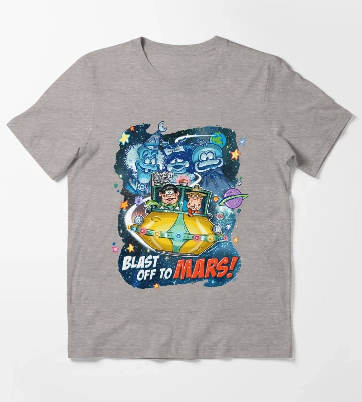 Space Explorer Heading to Red Planet T-Shirt Heather Grey