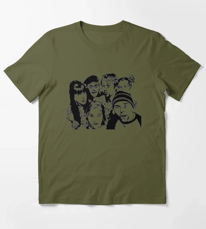 Spaced T-Shirt Olive Green
