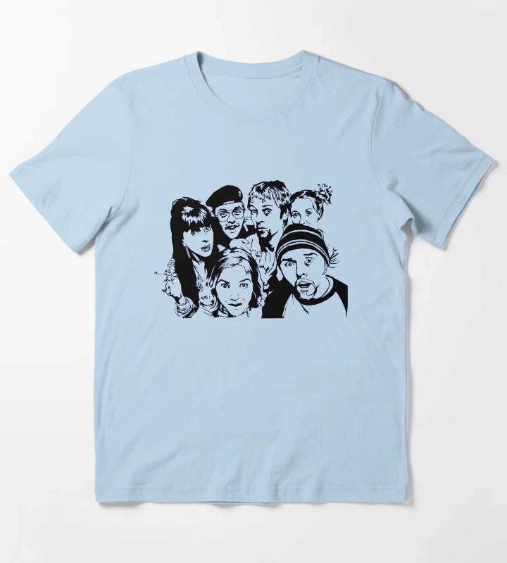Spaced T-Shirt Sky Blue